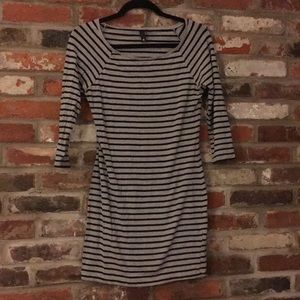 H & M striped half sleeve dress